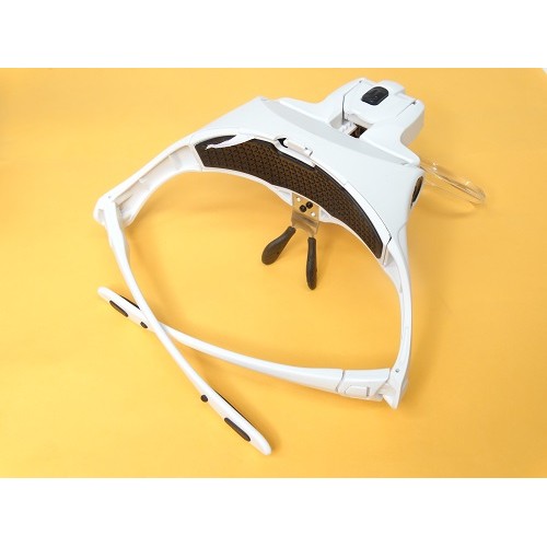 Лупа-очки с подсветкой, сменными линзами 1,0х; 1,5х; 2.0х; 2,5х; 3,5х, f=55,5 см-15,6 см