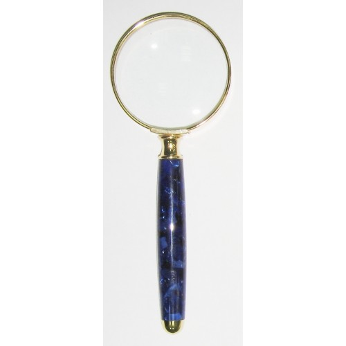 Лупа просмотровая 5х d=62 мм, с синей ручкой