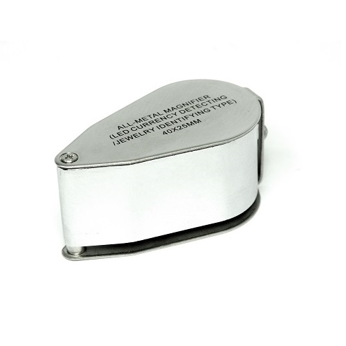 Лупа ювелирная 40х d=25мм, хромированная