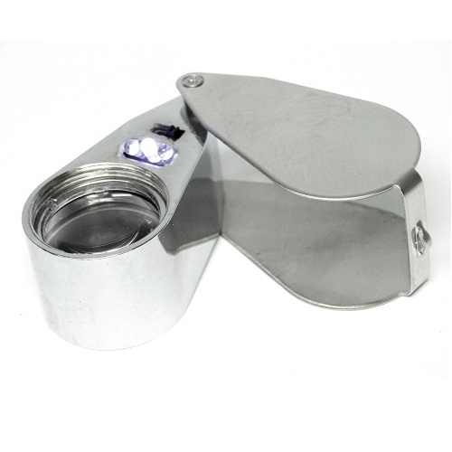 Лупа ювелирная 40х d=25мм, хромированная