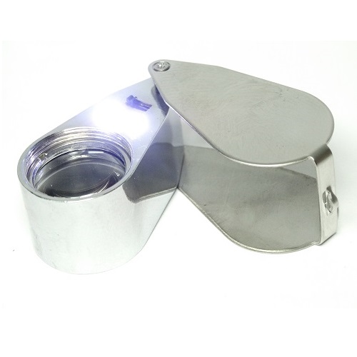 Лупа ювелирная 40х d=25мм, хромированная