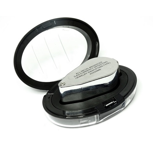 Лупа ювелирная 40х d=25мм, хромированная