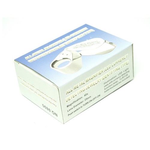 Лупа ювелирная 40х d=25мм, хромированная