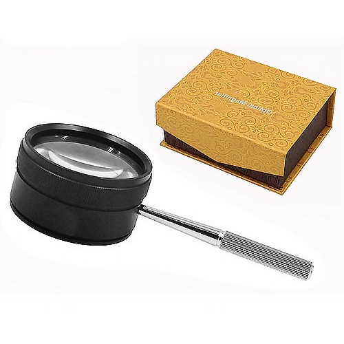 Лупа увеличительная 10х d=50 мм в сувенирной коробке