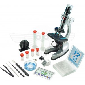 Микроскоп игрушечный EDU-TOYS 100–1200x, в кейсе (MS907)